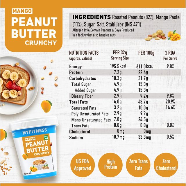 MyFitness Mango Peanut Butter Crunchy spread |Seasonal Special