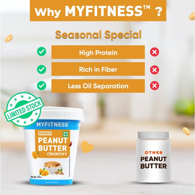 MyFitness Mango Peanut Butter Crunchy spread |Seasonal Special