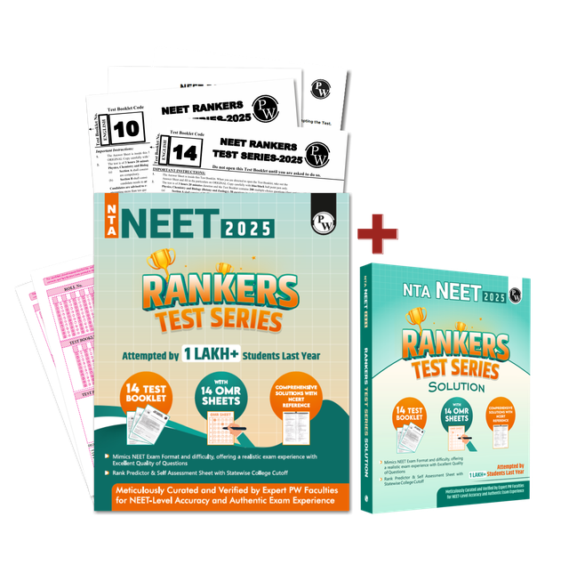 Physics Wallah NTA NEET Rankers Test Series 2025| OMR Sheet, Solution Booklet with NCERT References