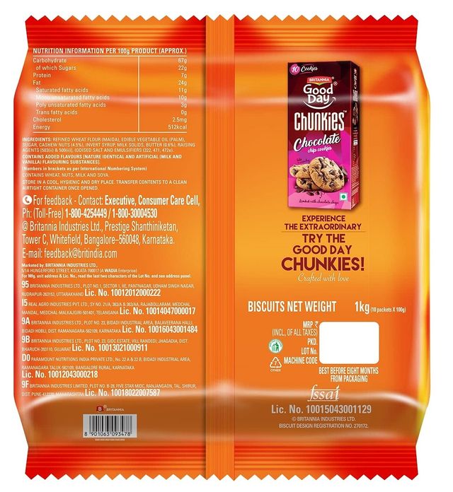 Britannia Good Day Cashew Cookies Family Pack
