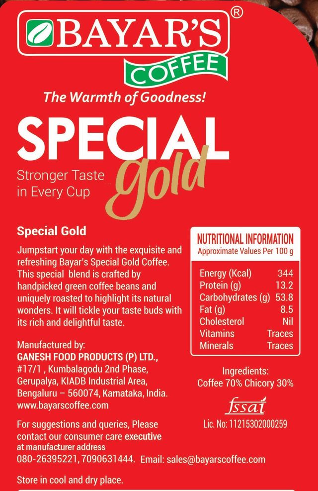 Bayar's Special Gold Dark Roast Filter Coffee