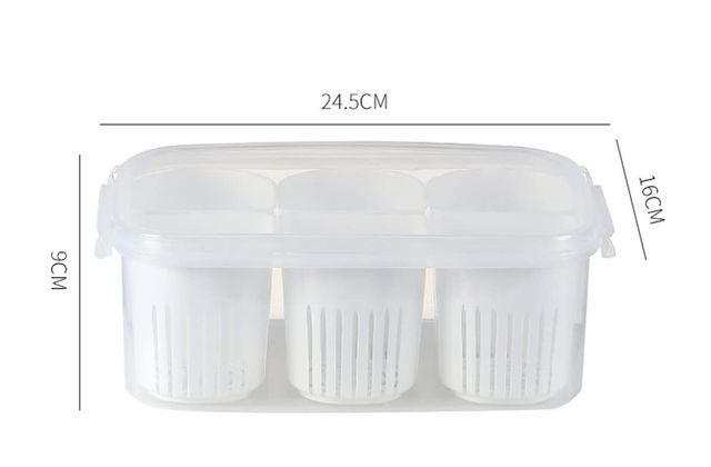 New Dawn 6 Grid Fridge Storage Boxes Fridge Storage Containers Cut Vegetable Storage Box