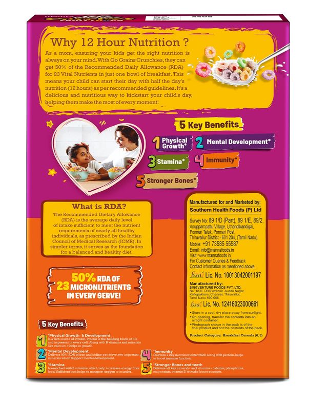 Manna Go Grains Crunchies - Fruit Loops