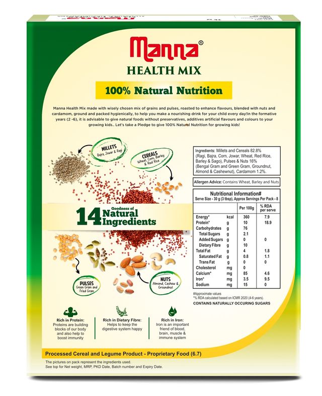 Manna Assorted Drink Mix | For 2 - 6 years Kids