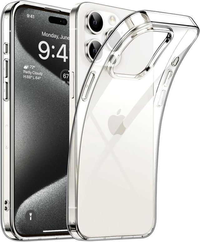 ExpressB for iPhone 16 Pro Case Cover Clear Transparent | Thin Soft Back - Clear