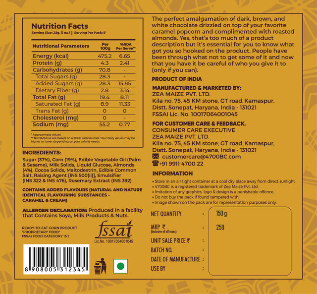 4700BC Nutty Tuxedo Chocolate Popcorn Tin