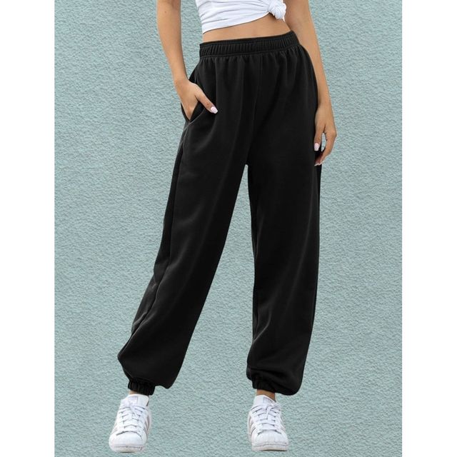 Q-rious Women's Cozyflex Joggers | Plaz-CARGO-2c | Black & Grey - 32