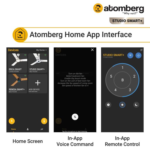 Atomberg Studio Smart+ Marble White