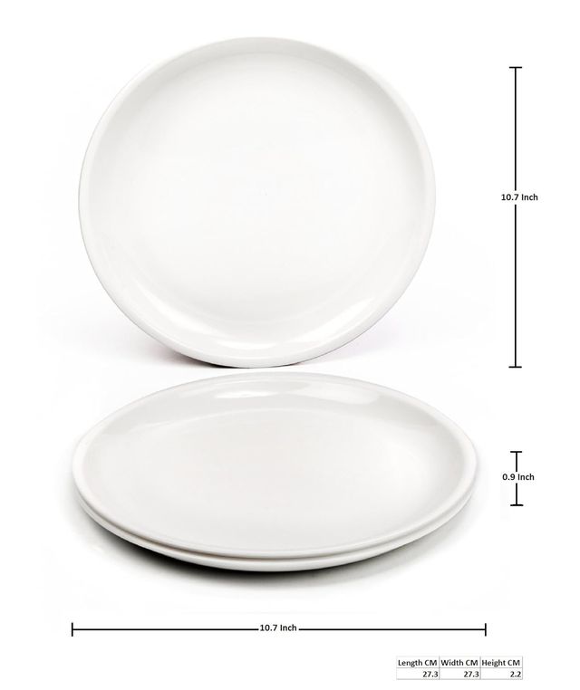 SignoraWare Round Full Plate Set, Set Of 3, 235White