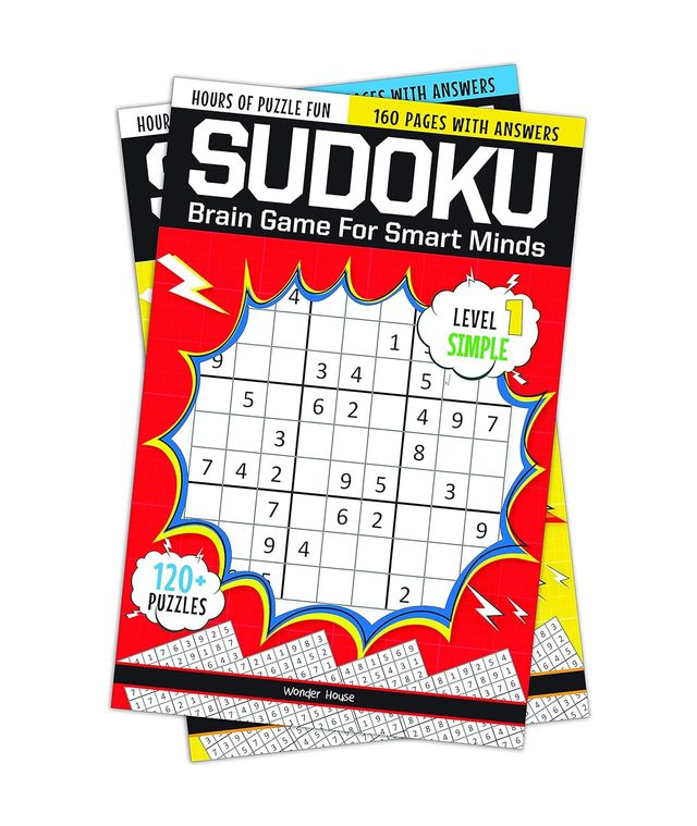 Sudoku - Brain Games For Smart Minds Level 1 Simple : Brain Booster Puzzles For Kids 120+ Fun Games