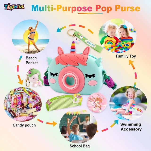 Toyshine Camera Shape Pop Fidget Crossbody Bag | Green