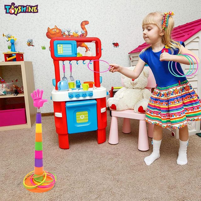 Toyshine 2-in-1 Ring Toss Game | Shape Sorter & Aim & Strike Fun - Multicolour