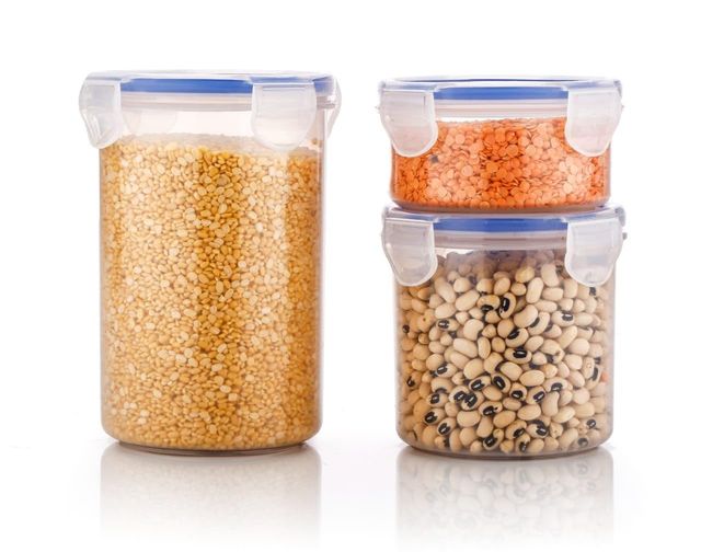 Clazkit Round Container Plastic Airtight Storage container Set of 3 (300ml - 600ml - 1000ml)