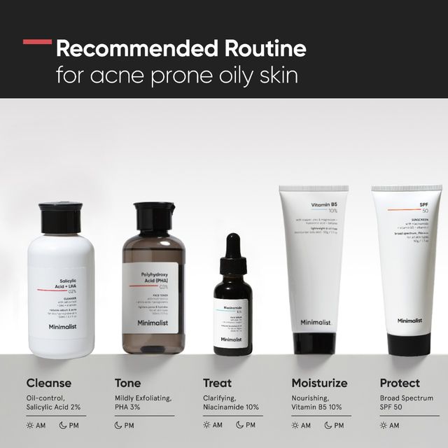 Minimalist 10% Vitamin B5 Oil-Free Face Moisturizer Gel(50gms) & Minimalist 02% Salicylic Acid + Lha Face Cleanser(100ml) Combo