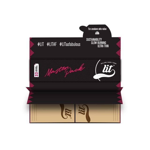 Lit Pro White Rolling Paper Tray With Free 2 Thins Cone - Lit(Box)