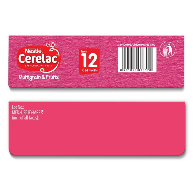 Nestle CERELAC Multigrain & Fruits Baby Food Cereal (Source of Iron & Protein, 12 -24 Months)