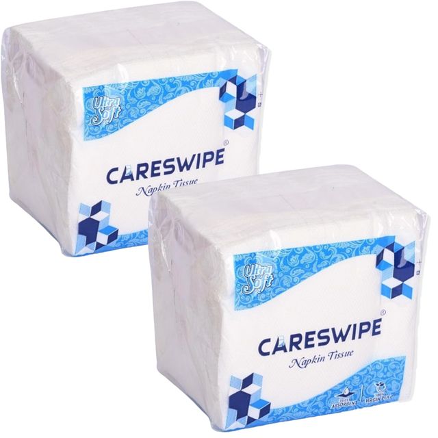 Careswipe Napkin Tissue Paper 100 Pulls Each Set Of 2