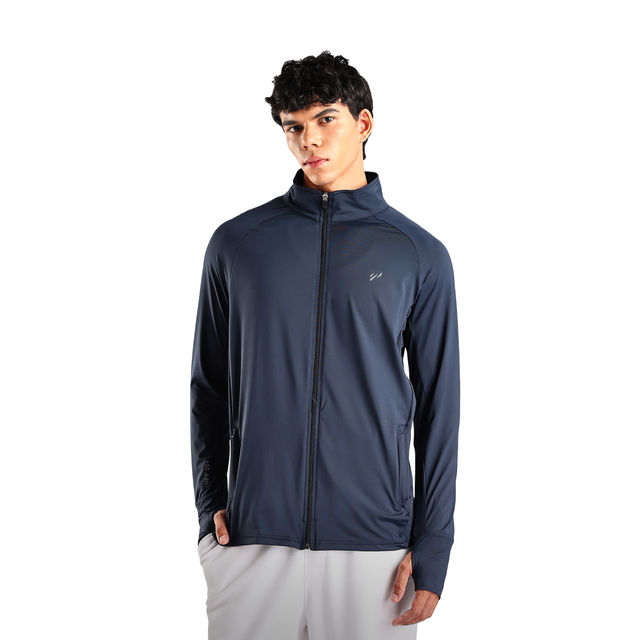 Buy Blue Tyga Men's Sunscreen Jacket | SJE0005 | Navy - XL Online