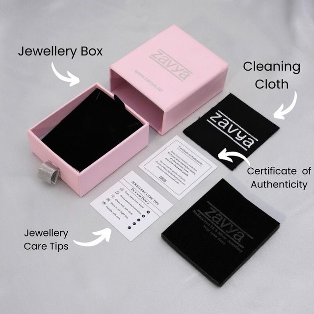 Zavya Floral CZ Rose Gold Plated 925 Sterling Silver Pendant Necklace