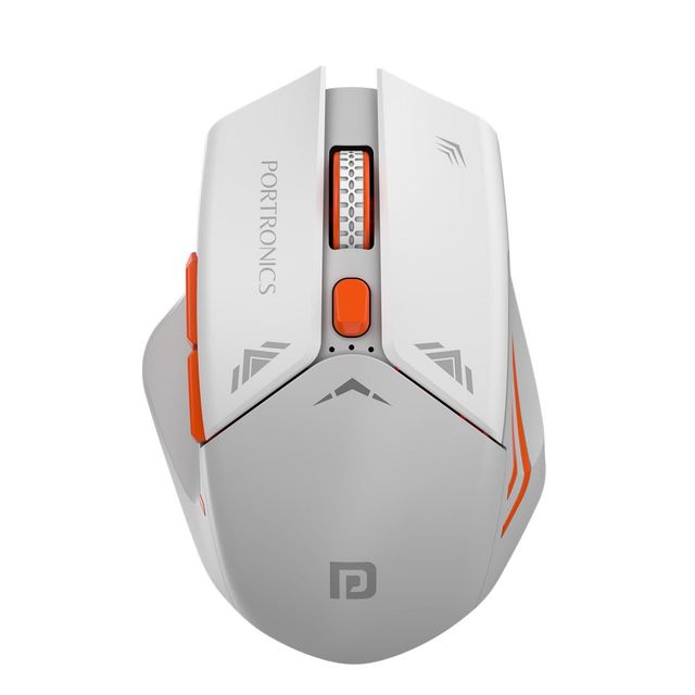 Portronics Vader Pro Wireless Gaming Mouse with 2.4 GHz Receiver | 6 Buttons - Stone Grey
