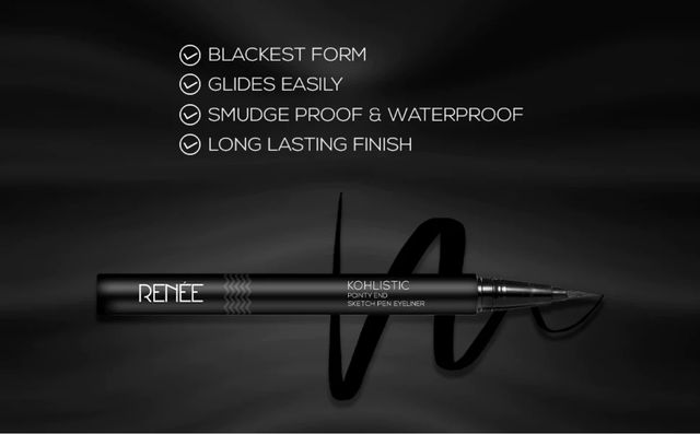 Renee Pointy End Sketchpen Eyeliner - Black | Waterproof
