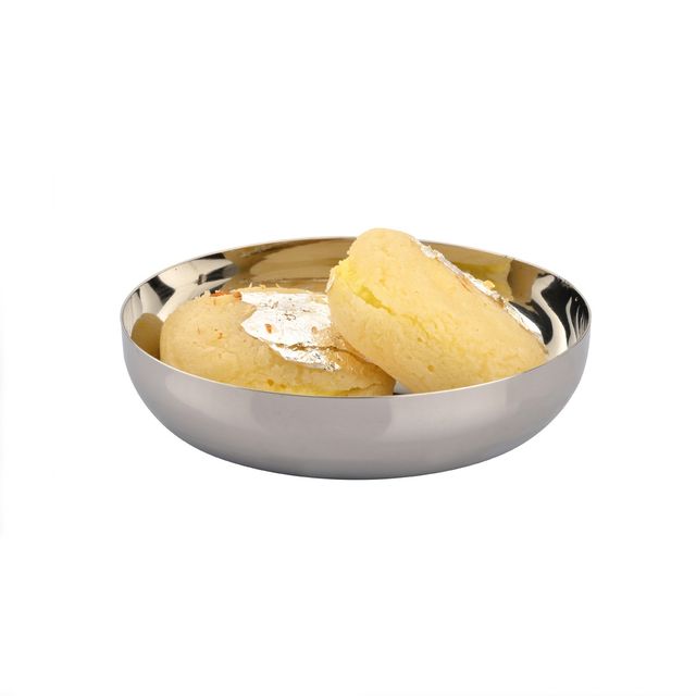 Steelera Stainless Steel Heavy Gauge Apple Halwa Plates 12.5 Cm Dia / Set of 6pc | Food Safe