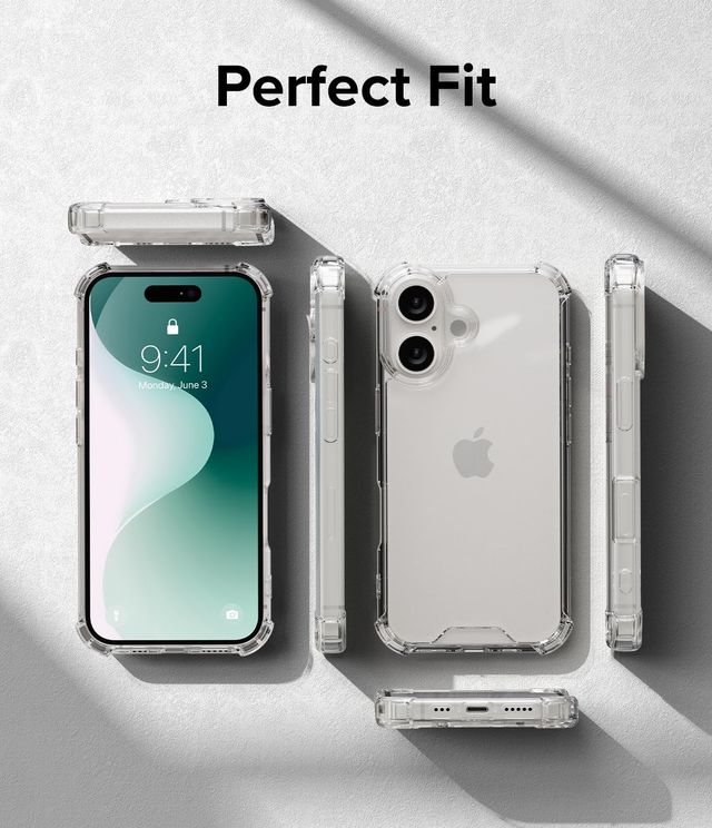 ExpressB For iPhone 16 Plus Case Cover Anti-Scratch Shockproof Bumper Pc+Tpu - Clear
