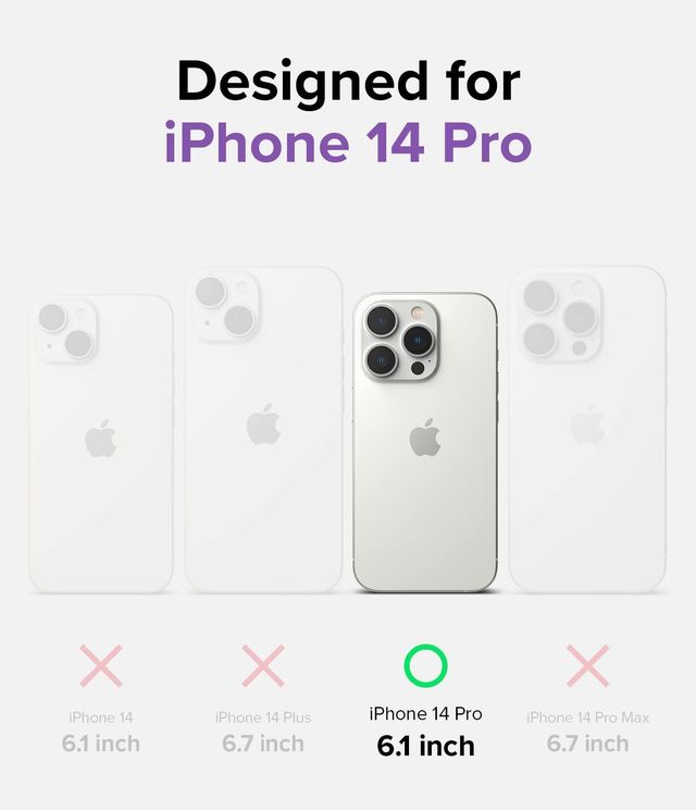 ExpressB Back Cover For iPhone 14 Pro Slim Silicone Soft Logo Cut Matte Back - Navy Blue