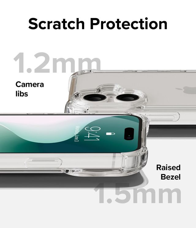 ExpressB For iPhone 16 Plus Case Cover Anti-Scratch Shockproof Bumper Pc+Tpu - Clear