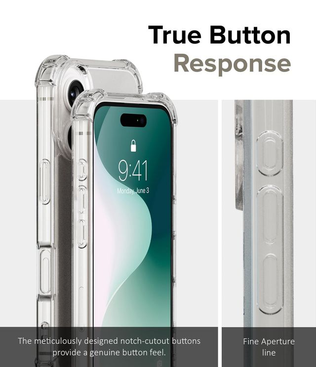 ExpressB For iPhone 16 Plus Case Cover Anti-Scratch Shockproof Bumper Pc+Tpu - Clear