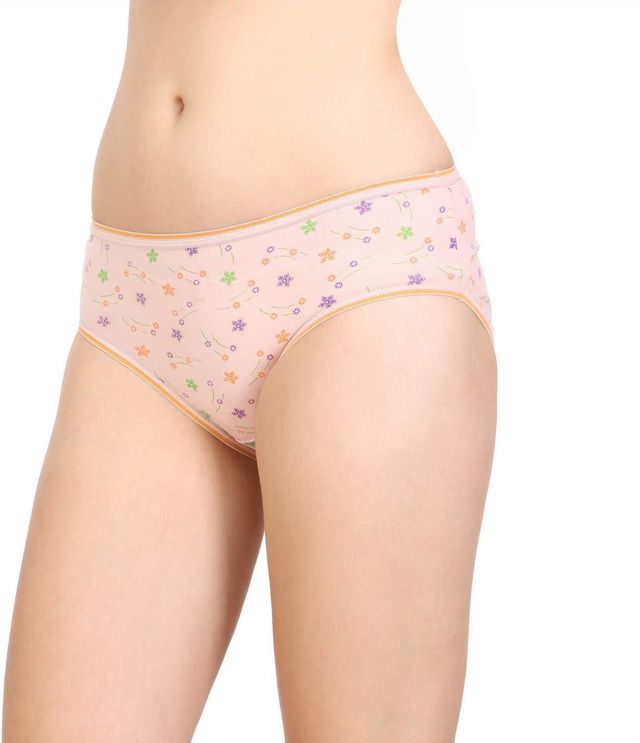 Bodycare Women Brief Panty Printed Premium Cotton Mid Rise | Assorted - L