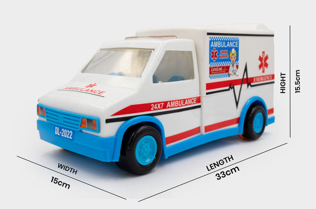 Toybharat Ambulance Toy for Kids | Ideal Travel Toy & Birthday Gift
