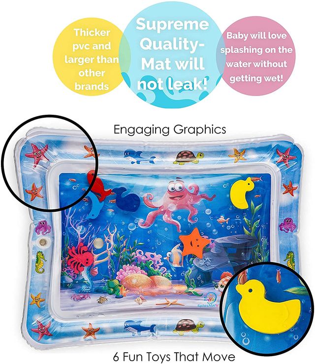 Toyshine Inflatable Water Play Mat for Babies, Multicolor
