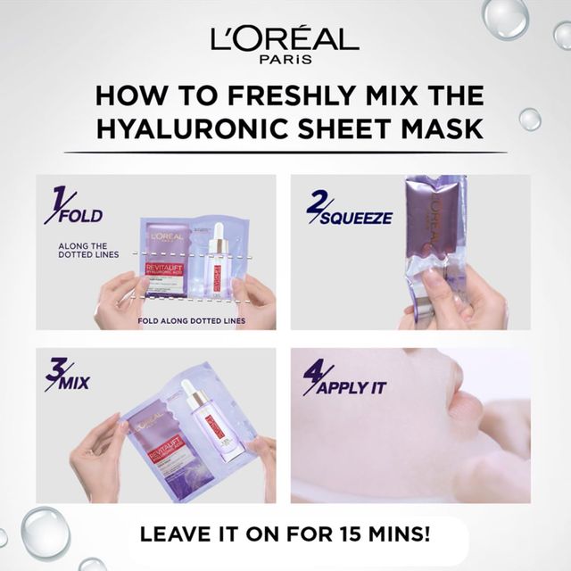 L'Oreal Revitalift Hyaluronic Acid Fresh Mix Serum Sheet Mask