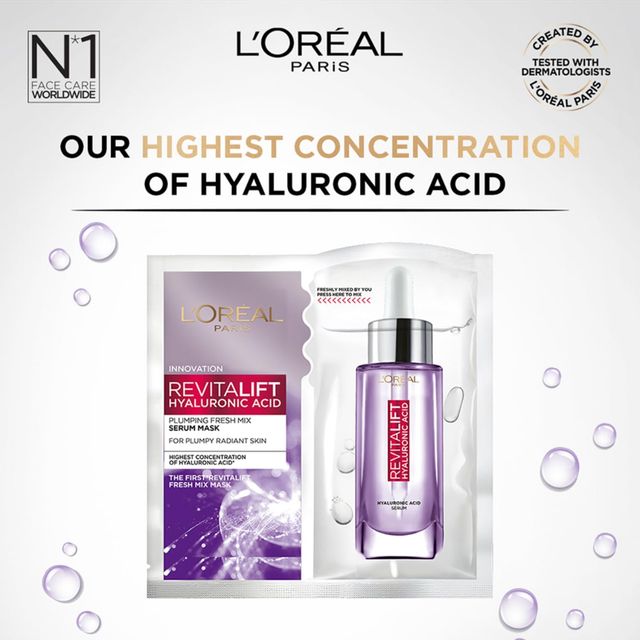 L'Oreal Revitalift Hyaluronic Acid Fresh Mix Serum Sheet Mask