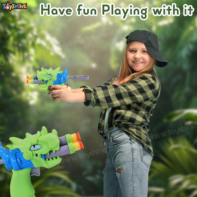 Toyshine Easy To Shoot Foam Bullet Dino Blaster Gun - Assorted | Toy Gun