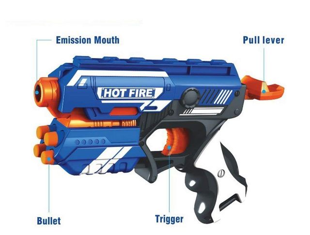 Toyshine Long-Range Foam Blaster Gun Toy with 10 Bullets | Safe & Multicolor Fun | Toy Gun