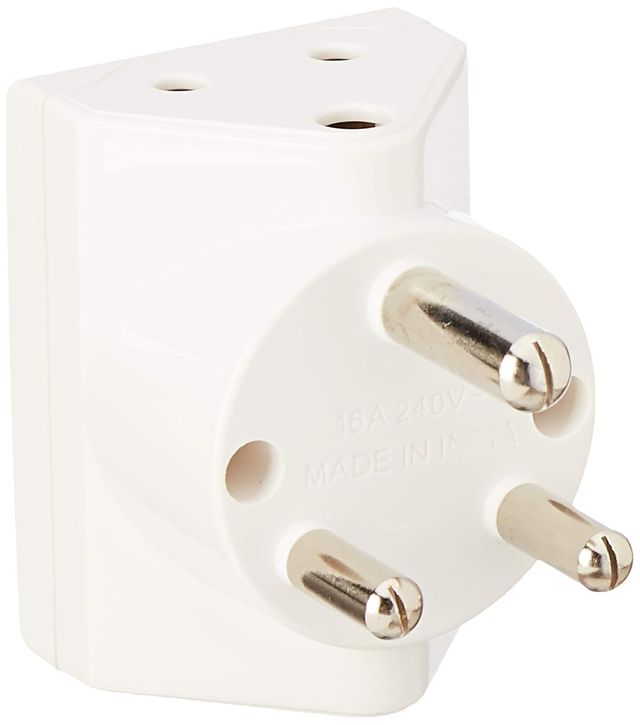 Panasonic 16A 3 Pin Multi Plug Adaptor - 3166 | White, Dimensions - 0.51 x 0.4 x 0.39 cm