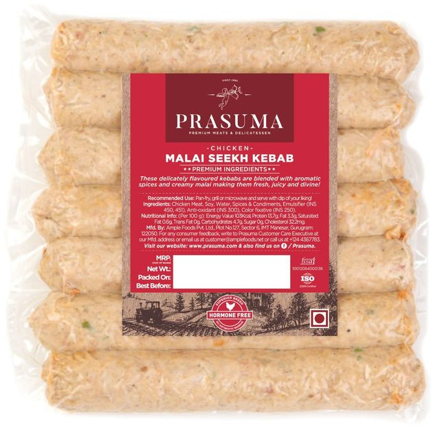 Prasuma Chicken Malai Seekh Kebab