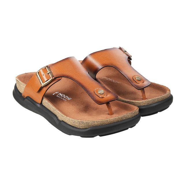 Mochi Men Tan Color Slip On Ethnic | Size UK 9 | 16-753