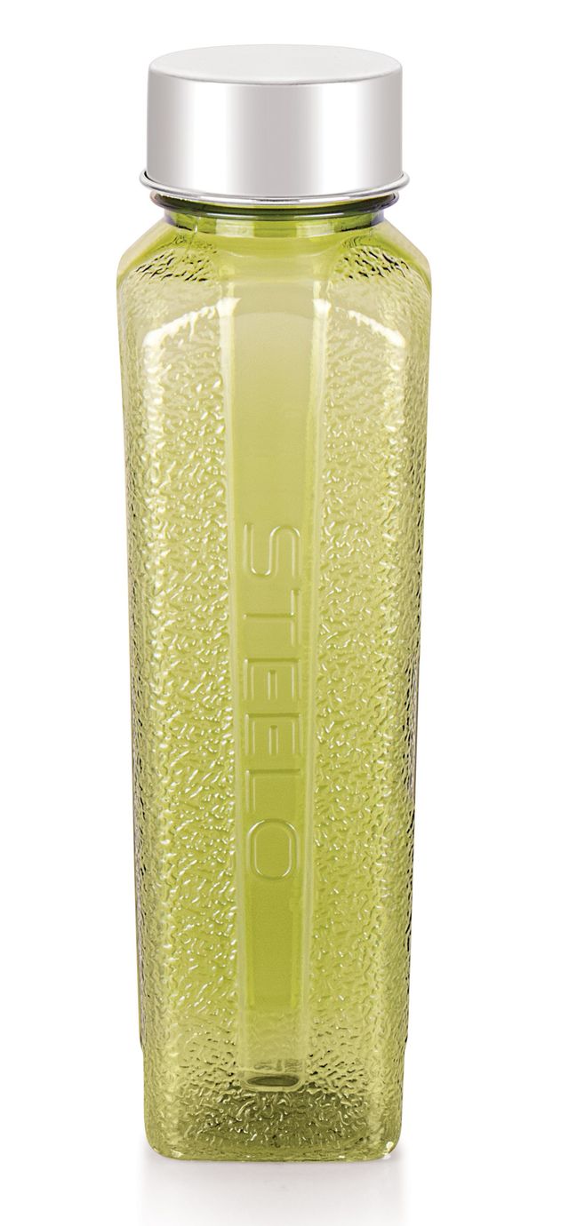 Steelo Mini Squarish Bottle - 500 Ml (Assorted Colours)