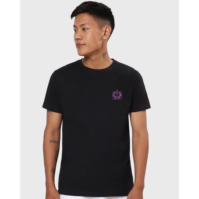 Bewakoof Men's Know Your Place Fool Graphic Printed T-shirt | Black - XL