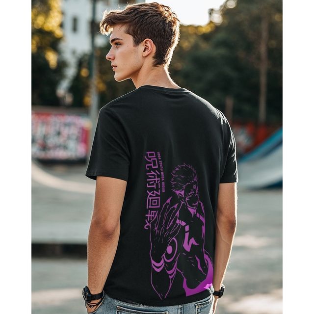 Bewakoof Men's Know Your Place Fool Graphic Printed T-shirt | Black - XL