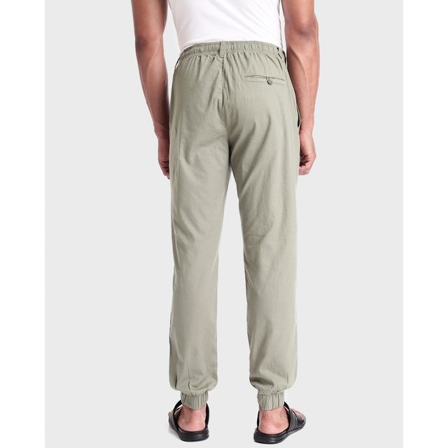 Bewakoof Men's Joggers | Green - L