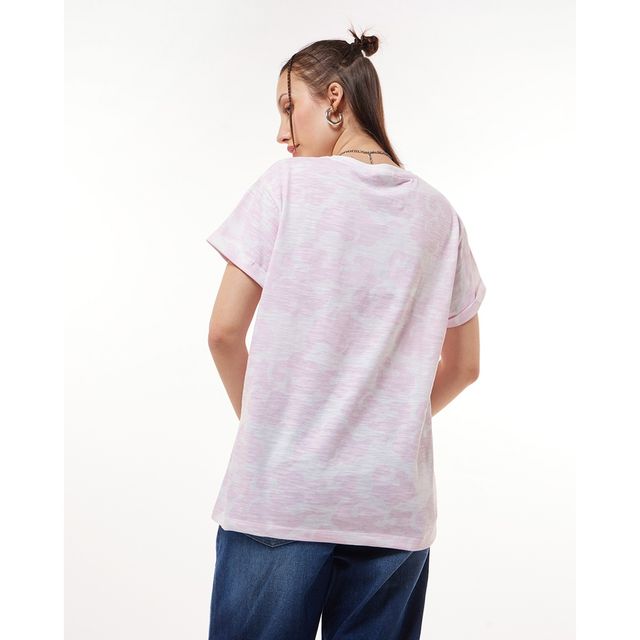 Bewakoof Women's Naruto Graphic Printed Boyfriend T-shirt | White & Pink - S
