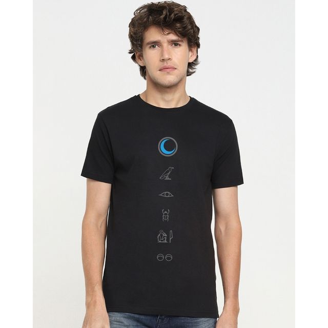 Bewakoof Official Marvel Merchandise Men's Marvel Moon Knight Graphic Printed T-shirt | Black | M