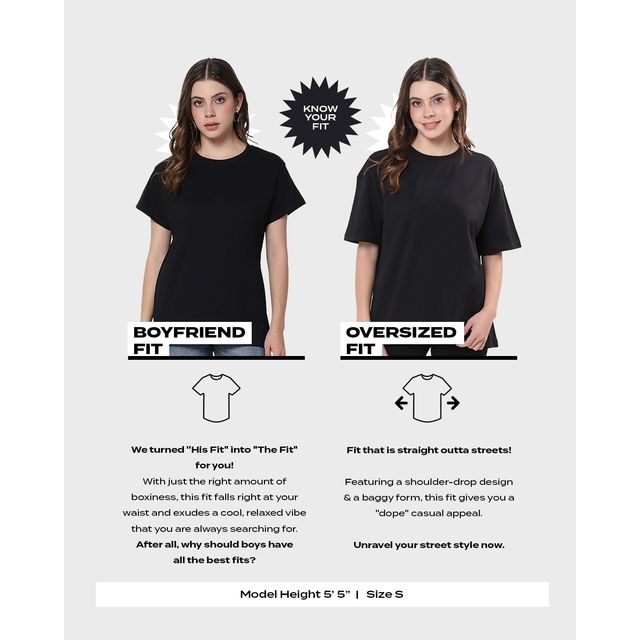 Bewakoof Women's I Don't Give A Sip Graphic Printed Oversized T-shirt | Purple - L