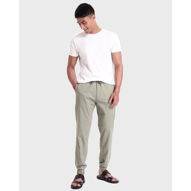 Bewakoof Men's Joggers | Green - L