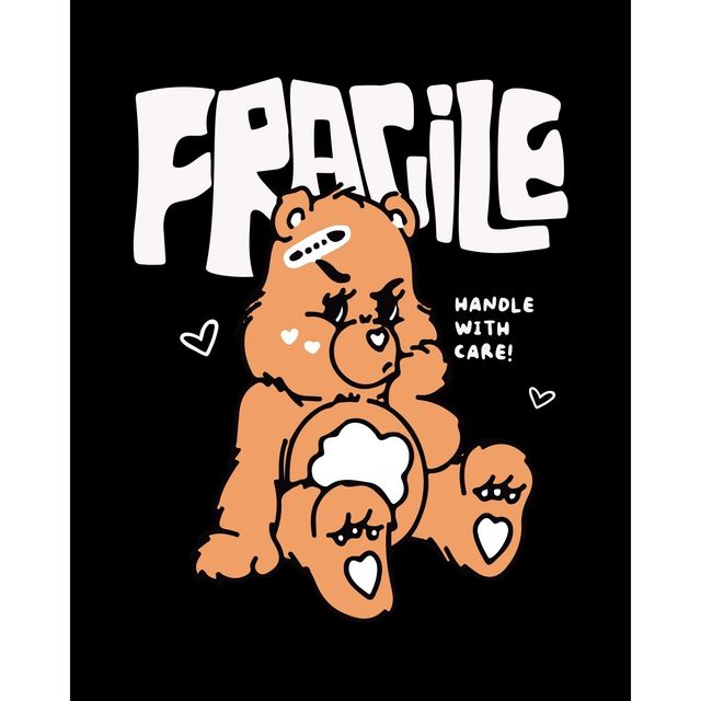 Bewakoof Women's Fragile Graphic Printed Boyfriend T-shirt | Black - L