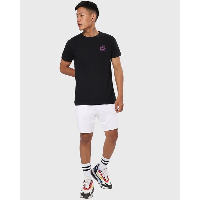 Bewakoof Men's Know Your Place Fool Graphic Printed T-shirt | Black - XL